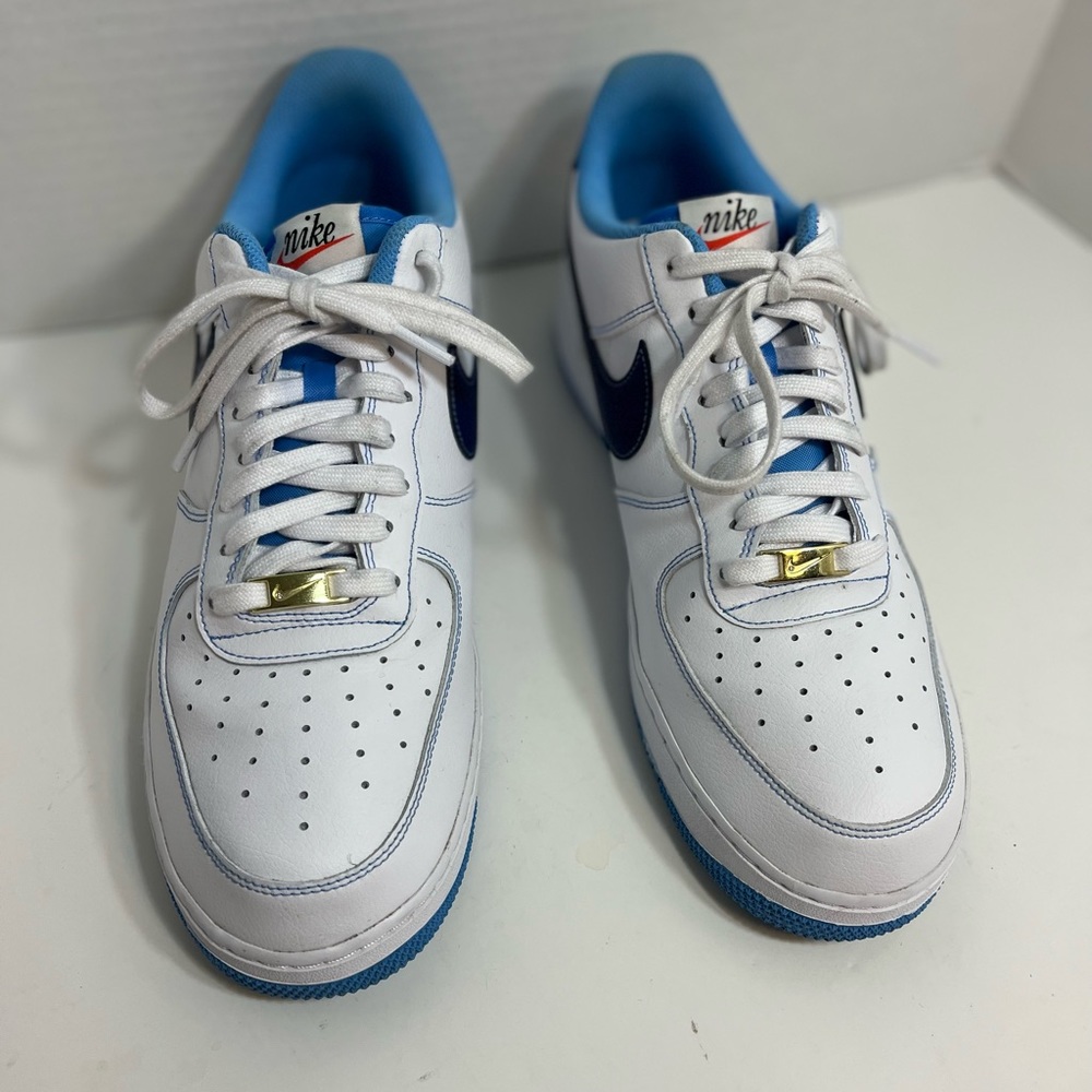 Nike Air Force 1 White Sz 13 White / Deep Royal Blue DA8478-100